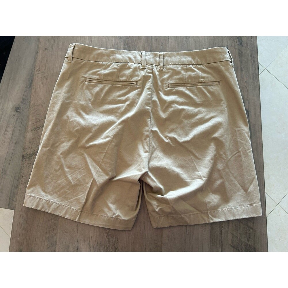 Quince Men Organic Cotton Classic Stretch Chino Shorts Beige Size 32 - Picture 2 of 7